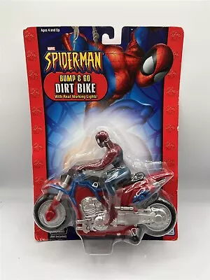 Marvel Spider-man Bump & Go Dirt Bike With Real Working Lights Toy Biz • $17.05