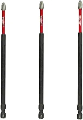 3 PACK Milwaukee 48-32-4802 Shockwave 6” In. Phillips #2 Impact Driver Bit Tool • $19.99