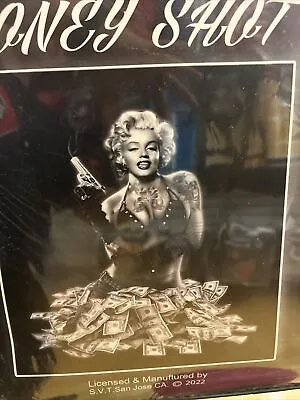 NEW! Marilyn Monroe Money Shot Tattoo Gun QUEEN SIZE BLANKET • $50