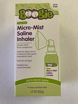 Boogie Sterile And Drug-Free Micro-Mist Saline Inhaler Spray For Kids 1.7 Oz • $20