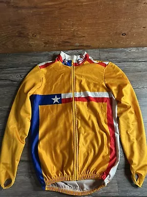 Cycling Jersey Men's:  Red Yellow Vintage. Medium C58 • $29.99