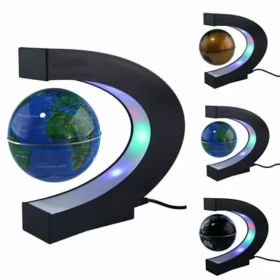 £42.32 • Buy Magnetic Levitation Floating LED World Map Globe C Shape Light Antigravity