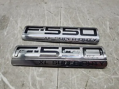 2005 2006 2007 F550 XL Super Duty Fender Emblems LH RH F-550 Fender Badges OEM • $29