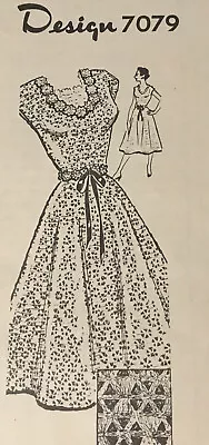 7079 Vintage Dress Pattern To Crochet  (Reproduction) 12-18 • $7.99