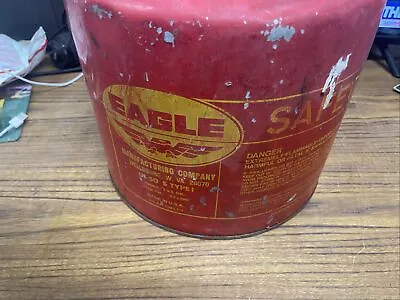 Vintage EAGLE 5 Gallon Safety Gas Can Model UI-50-FS • $29.99