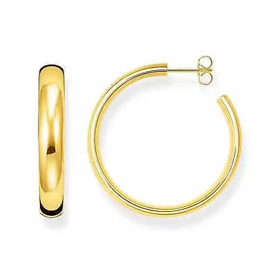 Genuine THOMAS SABO Medium Chunky Hoop Earrings Gold Plated • $199