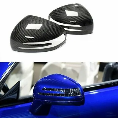 Carbon Fiber Side Mirror Cover Cap For Mercedes Benz SLK SLC SL AMG GT R172 R231 • $75.05