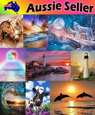 $16.95 • Buy 5D Diamond Painting Kit Full Round Drill Craft Resin Diamond Mosiac Art DIY