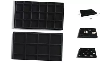  Stackable Velvet Jewelry Organizer Trays For Drawers Inserts Jewelry Storage  • $37.96