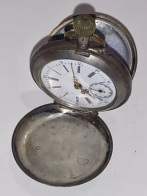 Antique Mechanical Swiss Silver 800 Men’s Pocket Watch • $59.99