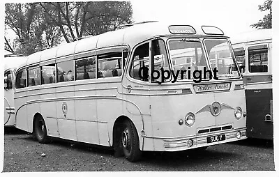 Wallace Arnold WA SUG7 SUG 7 AEC Reliance Duple Coach B&W Bus Photo • £1.10