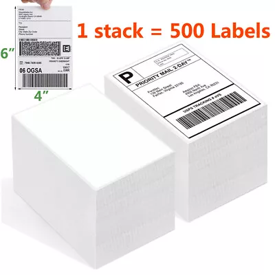 4 X6  Fanfold Direct Thermal Shipping Labels For Zebra & Rollo Printers 500/Roll • $113.79