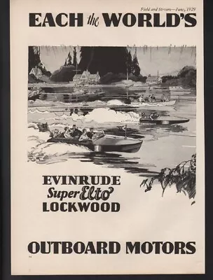 1935 Evinrude Super Elto Boat Motor Nautical Sport Race Cruise 2 Page Ad22395 • $29.95