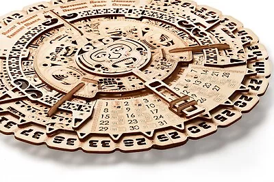 Wood Trick Calendar Mayan Mechanical 3D Wooden Puzzle Best DIY Toy • $49.90