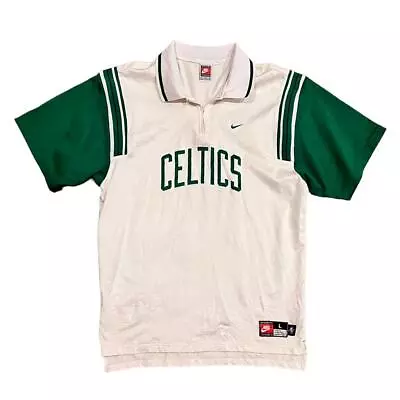 VTG 90s Nike Boston Celtics Warm Up NBA Basketball Jersey Large • $24.95
