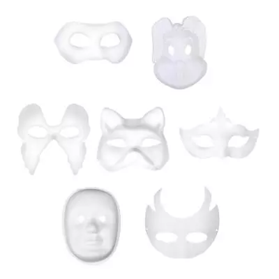 DIY Masquerade Mask Cosplay Party Decorating Kids Craft Adjustable Art Unpainted • £4.09