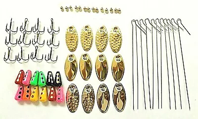 $16.75 • Buy  60 Pcs Inline Spinner Making Kit Trout Crappie Bass Spinners DIY 1/4 OZ Lure