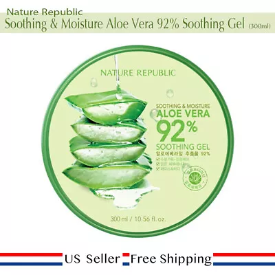 Nature Republic Soothing & Moisture Aloe Vera 92% Soothing Gel 300ml [US SELLER] • $110.98