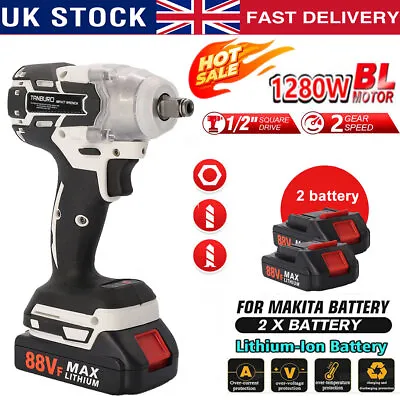 1/2  1000Nm Impact Wrench Drill Gun Cordless Electric Ratchet Driver For Makita • £9.49