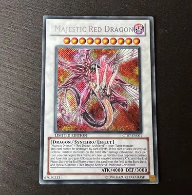 CT07-EN001 Majestic Red Dragon Secret Rare Limited Edition Light Play Yu-Gi-Oh! • $7.47