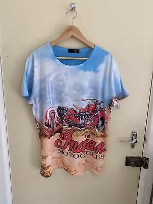 Just Cavalli Indian Motorcycle T-shirt Xxxl (fit Large Or XL) • $19