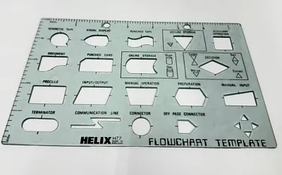 Helix H77 Flowchart Template Stencil Computer Programming CAD Design Made In Eng • £3