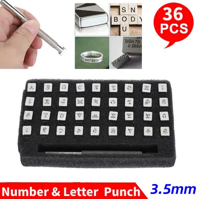 Number & Letter Metal Punch Set Alphabet Mark Steel Stamp Craft Tool Kits CT0 • $11.39