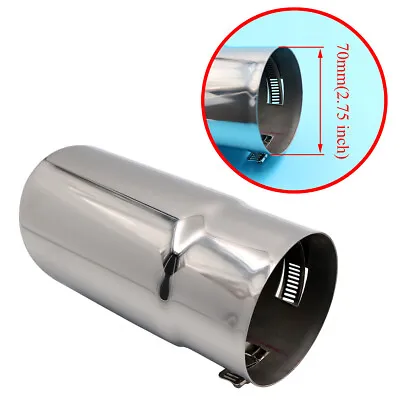 70mm 2.75'' Exhaust Pipe Racing Mufflers Tail Stainless Steel Exhaust Systems • £26.28