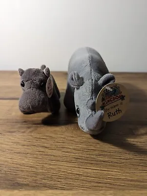 Deagostini My Animal Kingdom Ruth Mummy & Baby Rhinoceros With Tags • £22