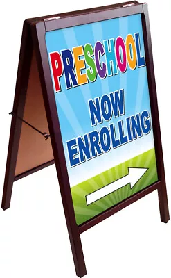 PRESCHOOL NOW ENROLLING Sidewalk A-Frame Banner Sign Bb 172875 • $99.95