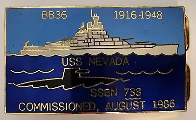 USS Nevada BB-36/SSBN-733 Belt Buckle • $26