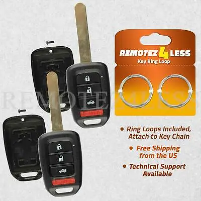 2 For 2013 2014 2015 2016  Honda Accord Remote Shell Case Car Key Fob Cover • $7.95