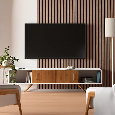 Wall Panel Wood Slat Oak Decorative Wooden Panelling 3D Slatted Acoustic Panel • £76.19