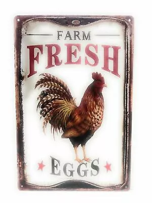 Farm Fresh Eggs Restaurant Sign Barnhouse Kitchen Home Chicken Wall Decor • $8.99