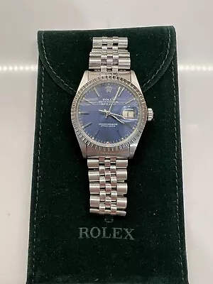 Rolex Datejust Blue Men's Watch - 16030 - Year 1978 • $4000