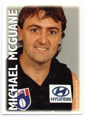 1996 AFL OPTUS VISION PRO SQUAD CARD - 20 MICHAEL McGUANE (CARLTON) • $16