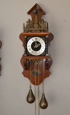 Zaanse Zaandam Dutch Wall Clock Working! Very Nice Condition. Vintage! • $315