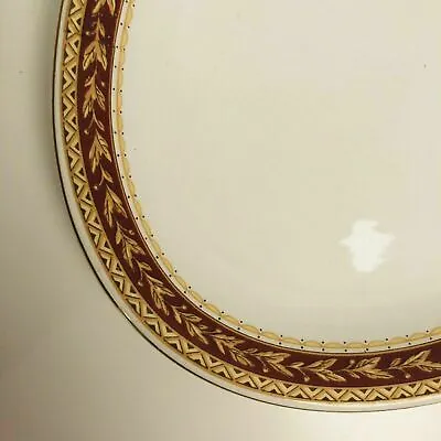 Sampson Bridgwood Ironstone Red & Gold Edged Oval Ceramic Serving Plate • £17.34