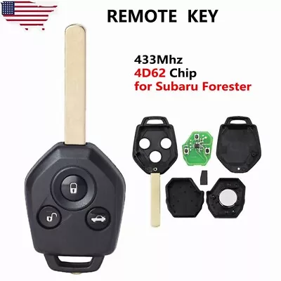 For Subaru Forester 2008 2009 2010 2011 2012 New 433MHz 4D62 Remote Car Key Fob • $16.58