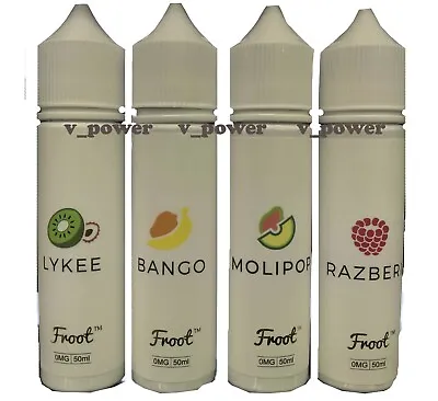 Froot Vape E Liquid 50ml USA Vape Juice 0mg Liquid 70vg30pg 0mg Premium Quality • £13.49