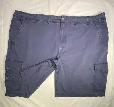 J. Ferrar Cargo Shorts 54 Blue Khaki Chino Pockets Utility Big & Tall Adult Work • $14.97