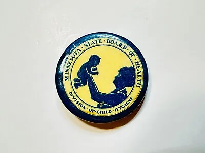 Rare Vintage Tin Pinback Minnesota State Board Of Health Badge Button Tinnie • $7.99
