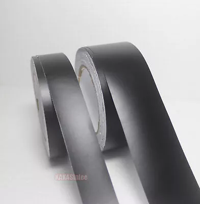 2  Wide Stretchable Matte Vinyl Wrap Sticker Car House Decal Strips PVC Black AX • $5.06