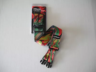 $29.99 • Buy Dimarzio Steve Vai Green Universe Short Cliplock Guitar Strap 2   Wide Dd2241s