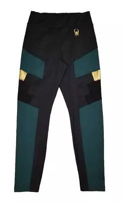 Hot Topic Marvel Her Universe Women Juniors Large Loki Leggings Mesh Inset Panel • £40.98