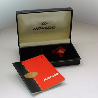 Movado Genuine Vintage Black Inner Box + Kingmatic Tag + Ref 60600 Booklet • $200