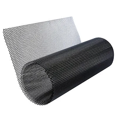 6*12mm Car Grill Mesh Sheet Black Painted Aluminum Alloy Grille Automotive Hole • $25.48