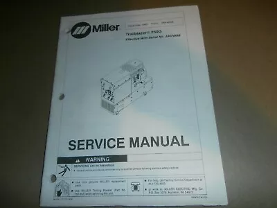 Miller Trailblazer 250G Welding Generator Welder Service Manual • $29.99