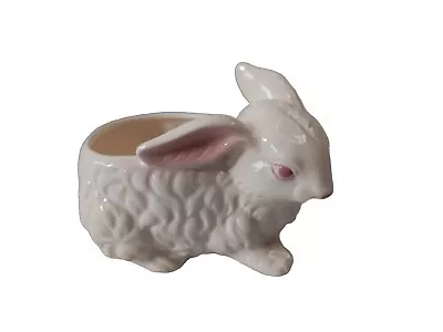 VINTAGE MID CENTURY  LEFTON ?? CERAMIC BUNNY PLANTER Glossy • $16.95