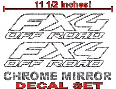 $12.99 • Buy 4x4 Fx4 Truck Bed Decals, CHROME (Set) For Ford F-150 And Super Duty